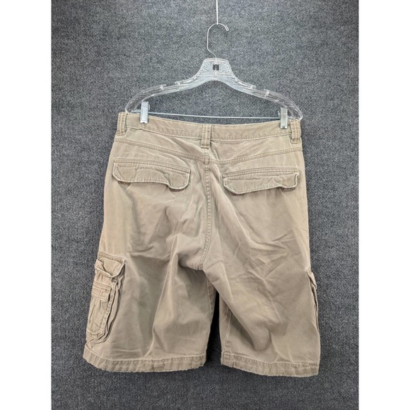 Mens Wrangler Cargo Shorts Size ? 16W 10 Inseam Tan Khaki Pockets SEE DESC - Picture 2 of 9